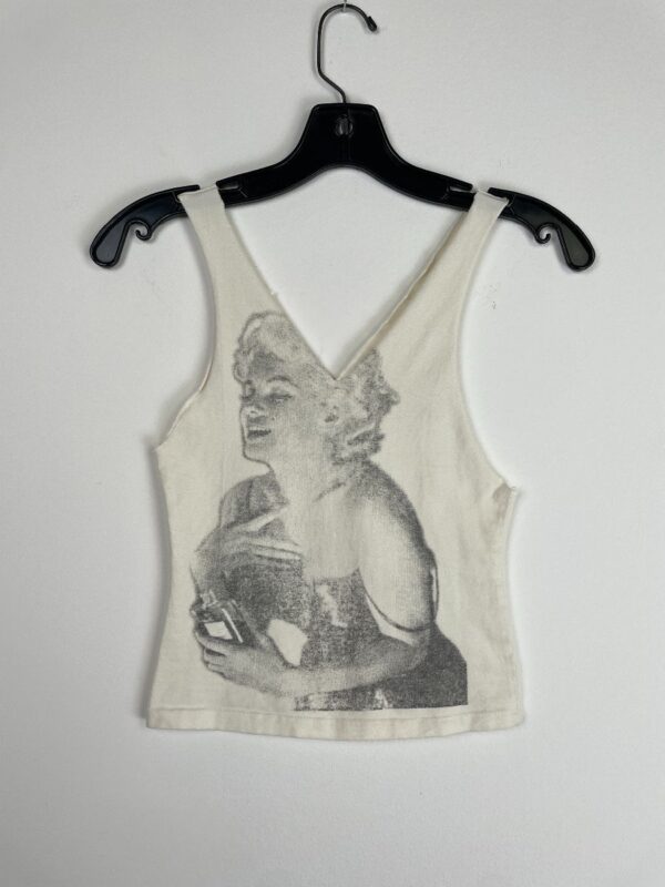 product details: FADED MARILYN MONROE GRAPHIC CUSTOM CUT TANK TOP SMALL FIT photo