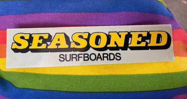 product details: SEASONED SURFBOARDS STICKER  - VINTAGE photo