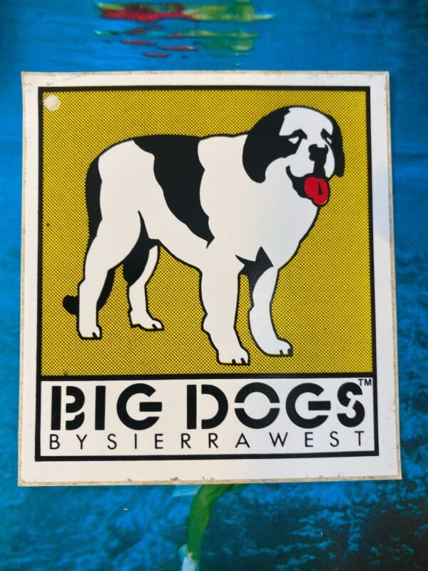 product details: BIG DOGS ST. BERNARD STICKER W/ DOT BACKGROUND photo