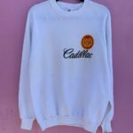 CADILLAC CREST LETTERS GRAPHIC PULLOVER SWEATSHIRT AS-IS