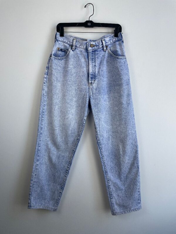product details: AWESOME & PERFECT 1980S-90S LIGHT ACID WASH DENIM JEANS TAPERED LEG photo