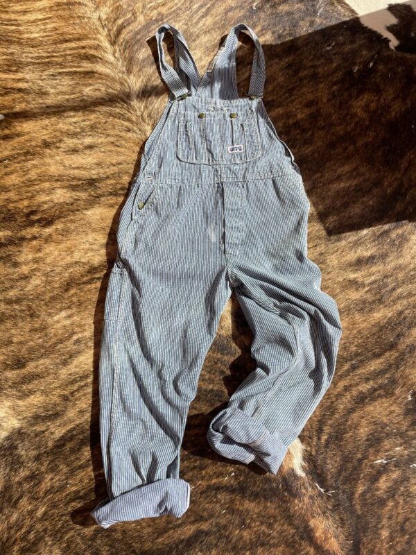 product details: CLASSIC HICKORY STRIPED CONDUCTORS SEERSUCKER OVERALLS photo