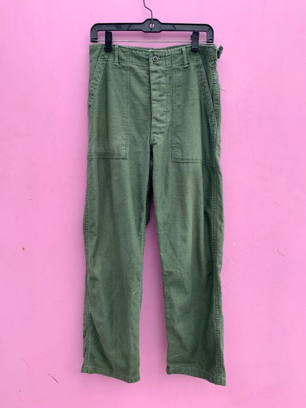 product details: 1960S VIETNAM ERA MILITARY CARGO PANTS 100% COTTON SMALL SIZE AS-IS photo