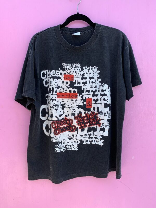 product details: CHEAP TRICK 1990S DUAL SIDED TYPOGRAPHY DESIGN SINGLE STITCHED T-SHIRT photo