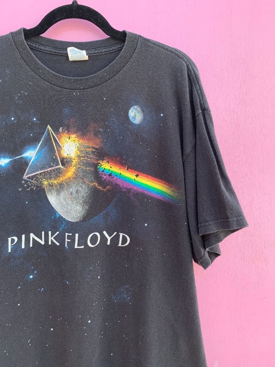 Pink Floyd Dark Side The Moon Prism Of Into shirt Vintage | T- Boardwalk Repop Moon Graphic Crashing