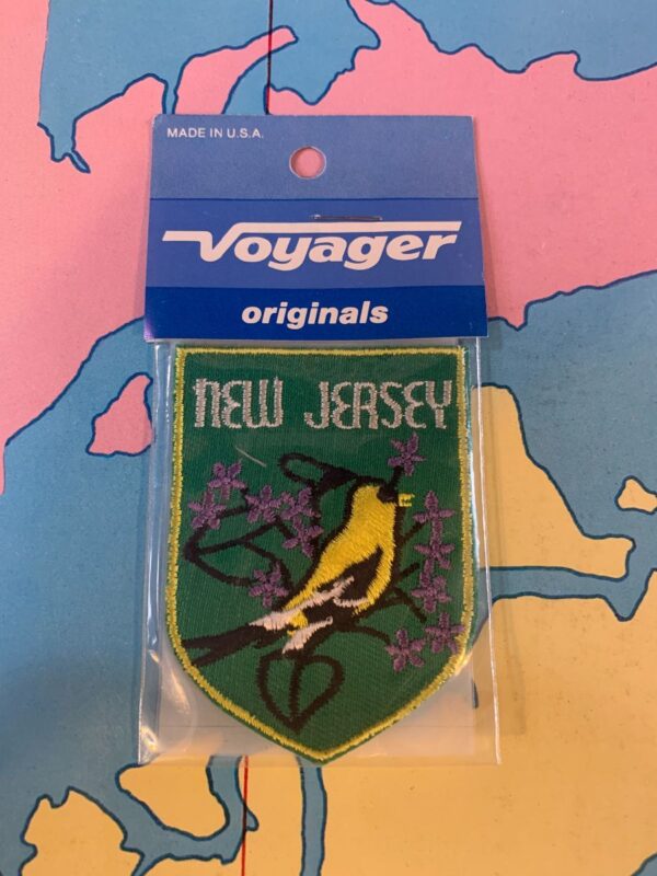 product details: NEW JERSEY PATCH W/ STATE BIRD AND FLOWER photo