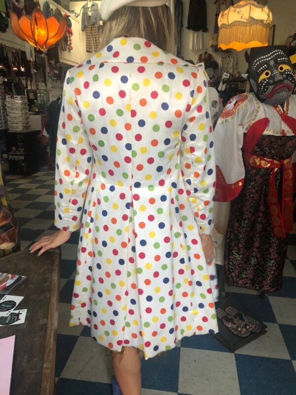 product details: 1960S MOD POLKADOT MIDI TRENCH - SAKS FIFTH AVE photo