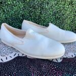 AS-IS LEATHER SLIP ON SHOES FULLY LINED, FOAM OUTSOLE