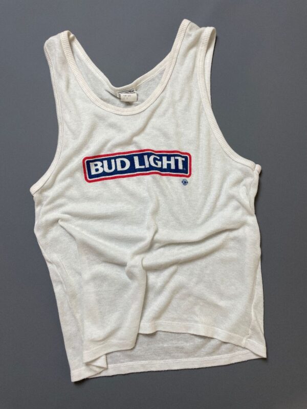 product details: AMAZINGLY PERFECT BUD LIGHT LOGO SUPER SOFT RIBBED KNIT TANK TOP photo