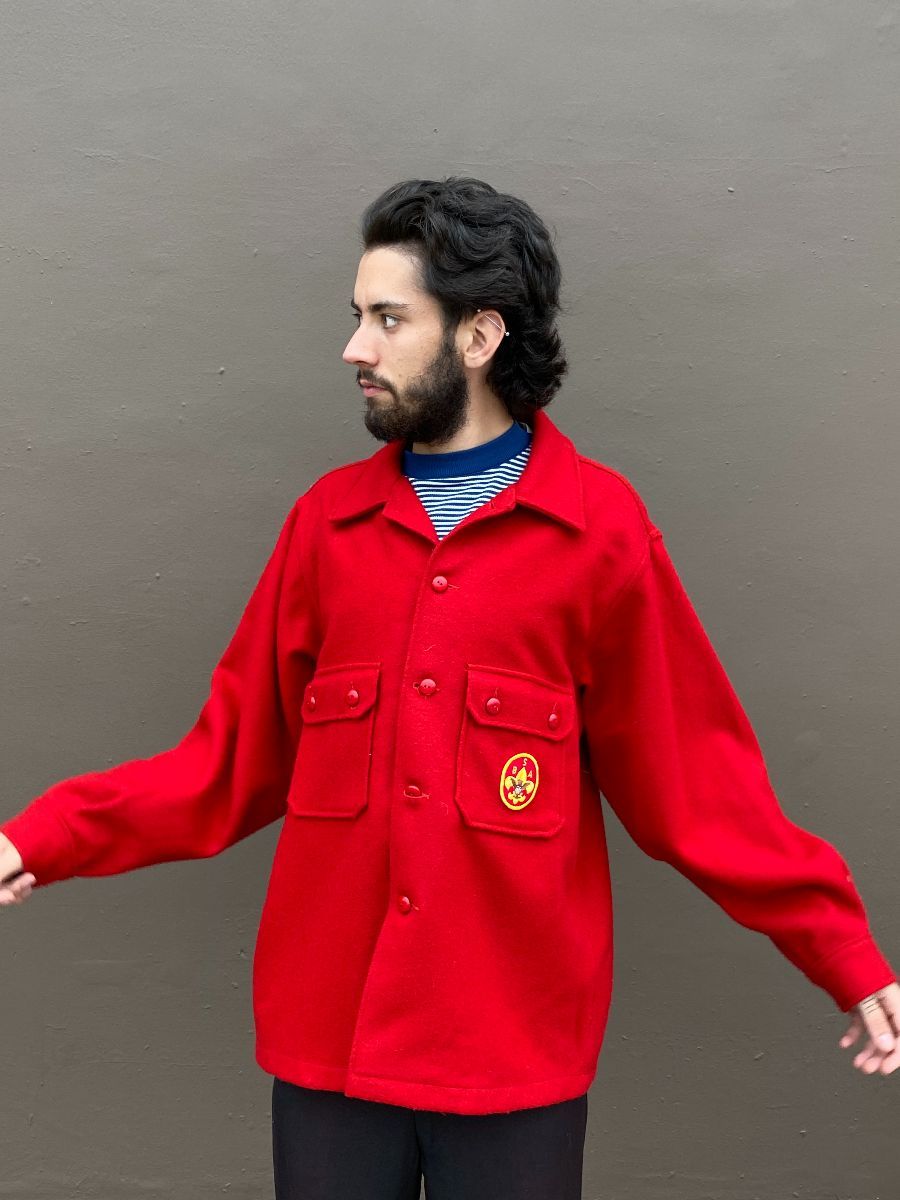 Boy scout red 2025 wool jacket