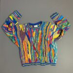 COOL COLORFUL COOGI 1990 3D VIBRANT KNIT SWEATER