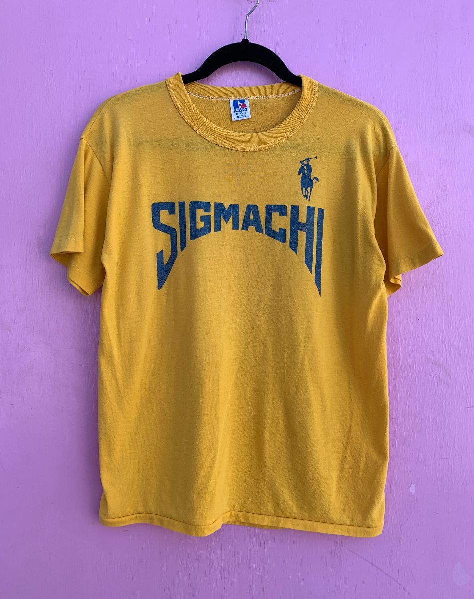product details: VINTAGE 1970S-80S #RUSSEL SIGMACHI POLO TEAM SINGLE STITCHED T-SHIRT photo