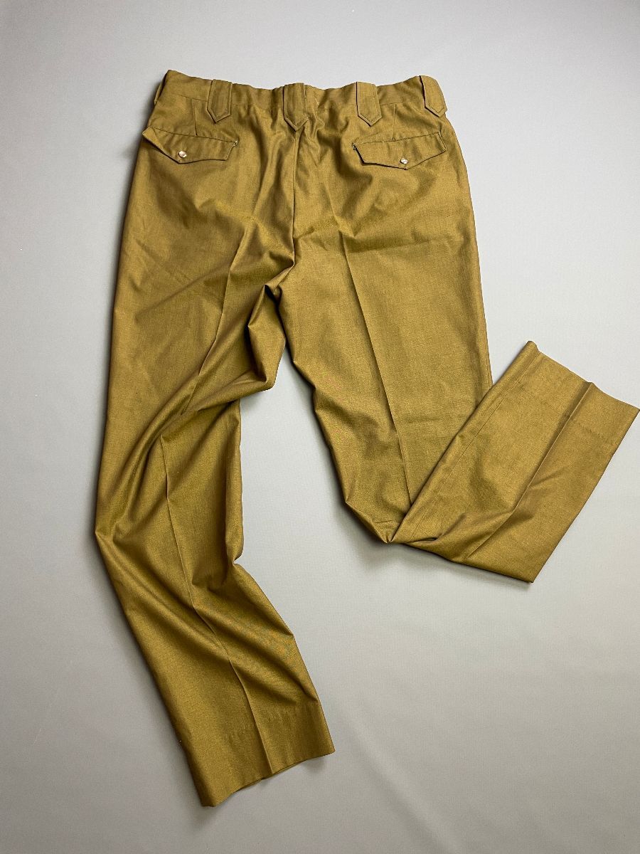 Nice Western Style Khaki Slacks Pearl Snap Back Pockets