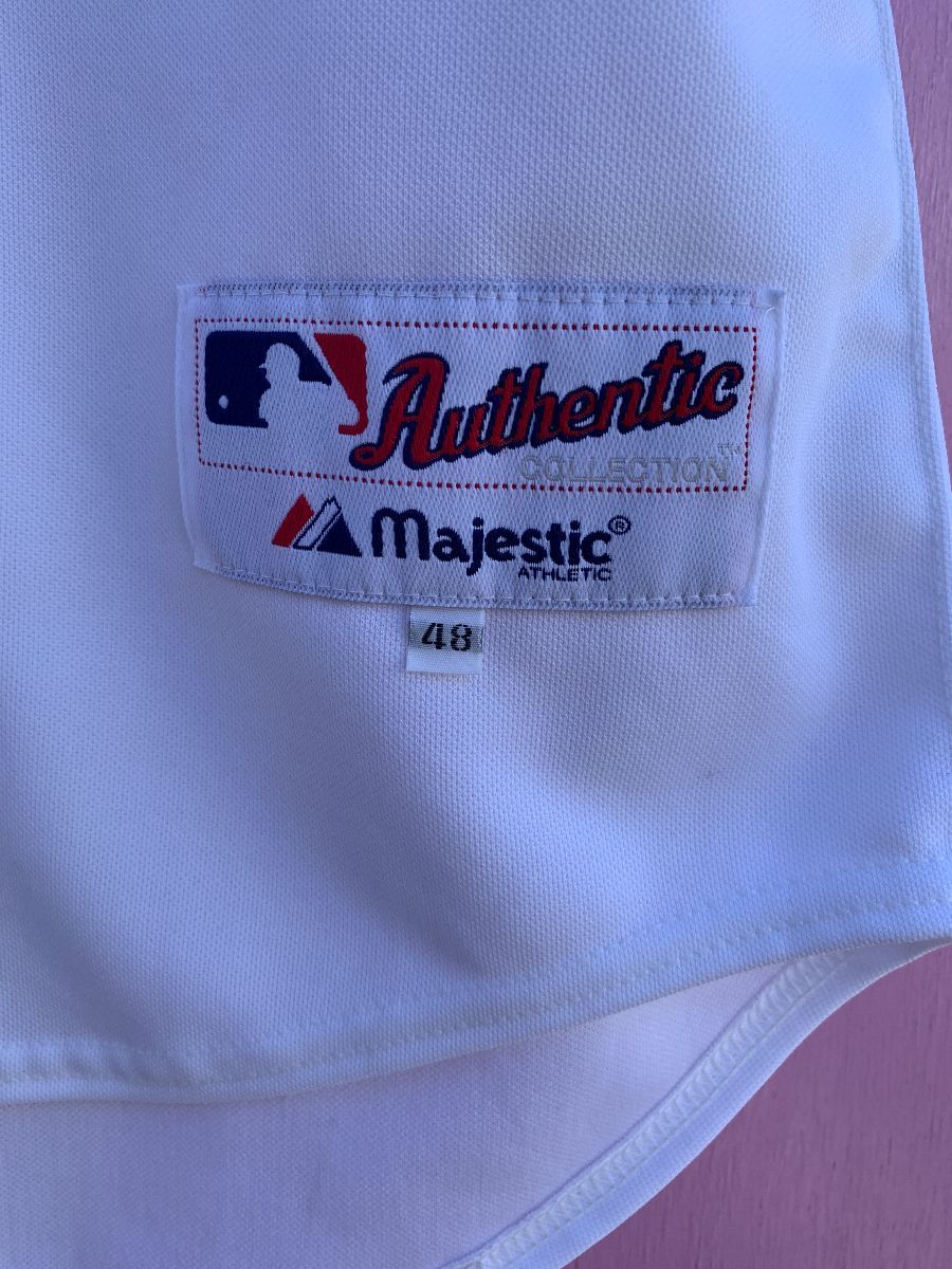 Rare Authentic Majestic 2002 MLB World Series Anaheim Angels Sleeveless  Jersey