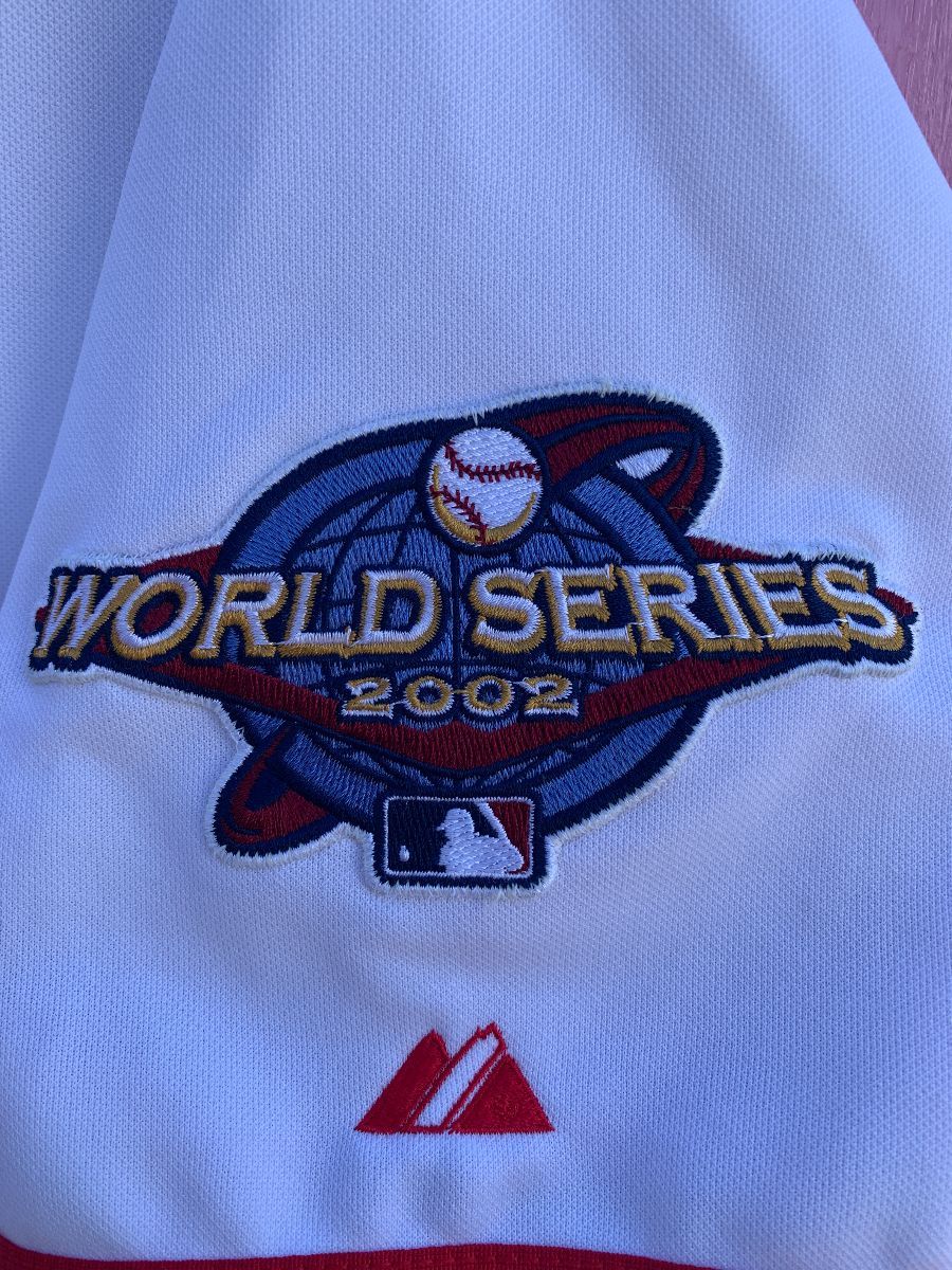Rare Authentic Majestic 2002 MLB World Series Anaheim Angels Sleeveless  Jersey