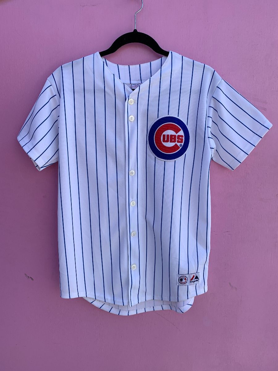 product details: MLB CHICAGO CUBS PINSTRIPE #12 SORIANO BASEBALL JERSEY photo