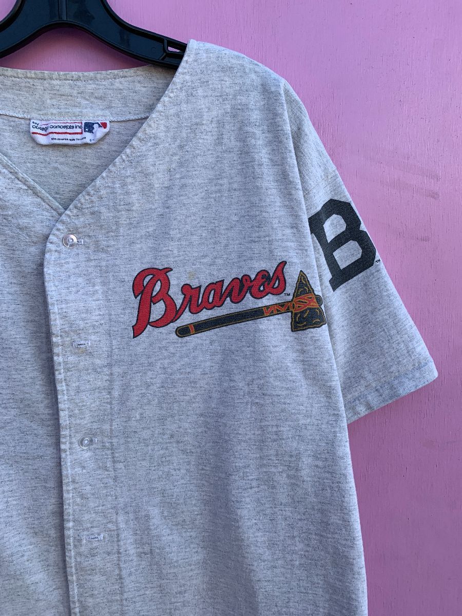 21022 Cooperstown ATLANTA BRAVES Authentic Throwback Vintage Baseball  JERSEY NEW