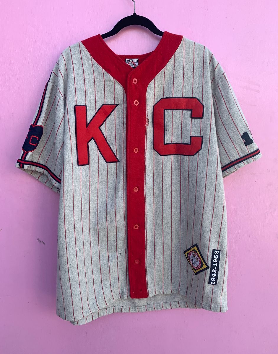 product details: THROWBACK NAL KANSAS CITY MONARCHS BUTTONUP BASEBALL JERSEY AS-IS photo