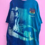 DEADSTOCK SURF 101 VIRGINIA BEACH DYED WRAP AROUND GRAPHIC T-SHIRT NWT