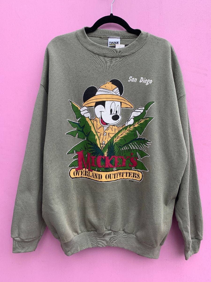 product details: DEADSTOCK SAFARI MICKEYS OVERLAND OUTFITTERS SAN DIEGO PULLOVER SWEATSHIRT NWT photo