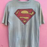 AS-IS ORIGINAL 1970S SUPERMAN SHIELD SINGLE STITCH T-SHIRT 1977