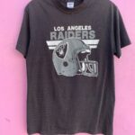 LOS ANGELES RAIDERS HELMET SINGLE STITCH T-SHIRT AS-IS