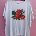 JAMAICA HIBISCUS FLOWER  SINGLE STITCH T-SHIRT AS-IS