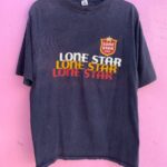 LONE STAR BEER TRI-COLOR GRAPHIC SINGLE STITCH T-SHIRT AS-IS