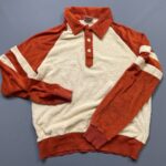 10-28 AMAZING 1970S TERRY CLOTH QUARTER BUTTON LONG SLEEVE SHIRT