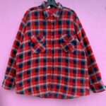 KILLER RED LONG SLEEVE BUTTON UP FLANNEL INNER QUILTED LINING