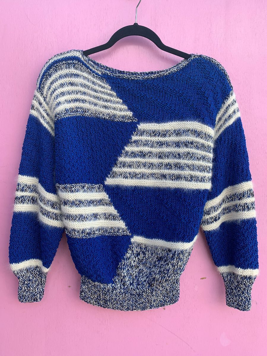 Fun 1980s Soft Loose Knit Angora Blend Sweater | Boardwalk Vintage
