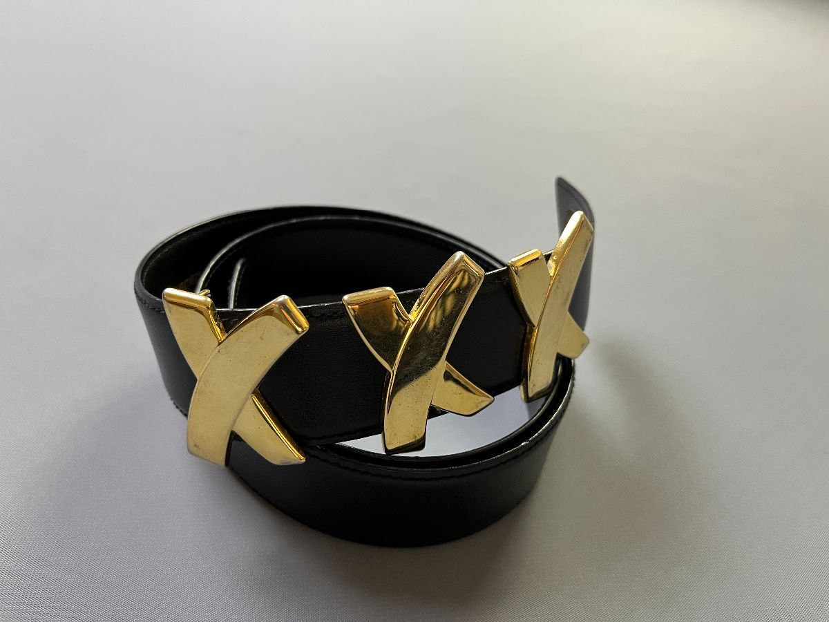 Leather Belt With Gold Xxx Paloma Picasso | Boardwalk Vintage