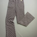 KILLER 1970S DEADSTOCK PLAID POLYESTER FLARED PANTS