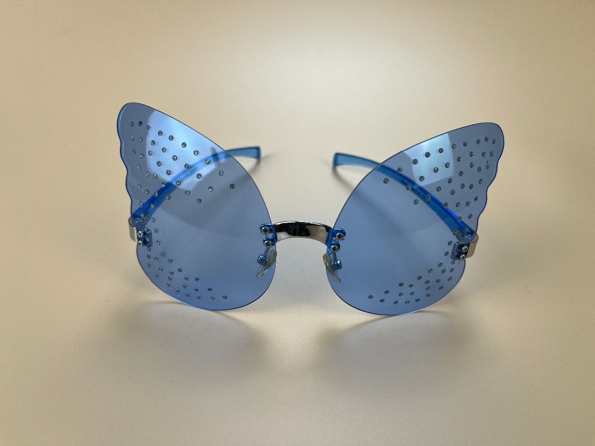 product details: UNIQUE RHINESTONE STUFFED BUTTERFLY FRAME SUNGLASSES photo