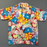 FUN FUNKY ALLOVER OIL PASTEL FLORAL PRINT RAYON HAWAIIAN SHIRT