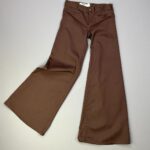 AMAZING 1970S MID RISE SUPER FLARE CROPPED TROUSERS