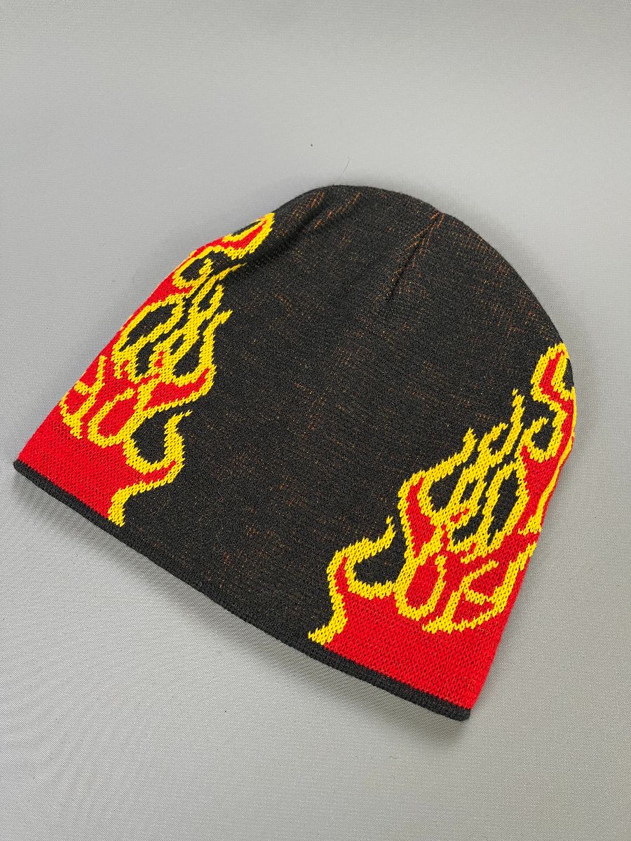 product details: FUN FLAME DESIGN KNIT BEANIE photo