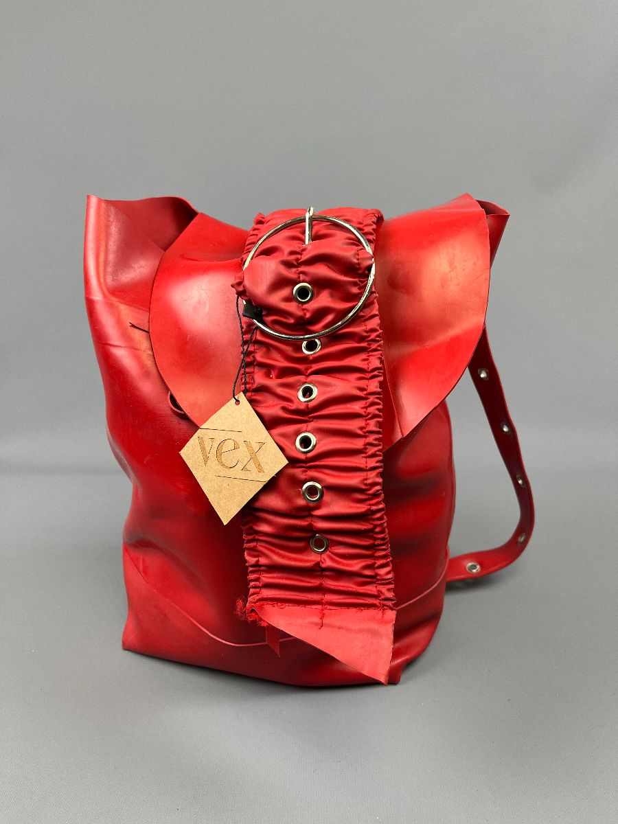 product details: COOL & UNIQUE HANDMADE LATEX BACKPACK photo