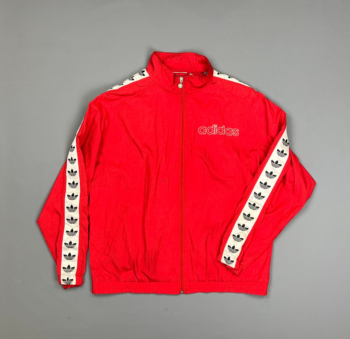 product details: AS-IS ADIDAS TRACK JACKET WINDBREAKER BAY STATERS SOCCER LEAGUE photo