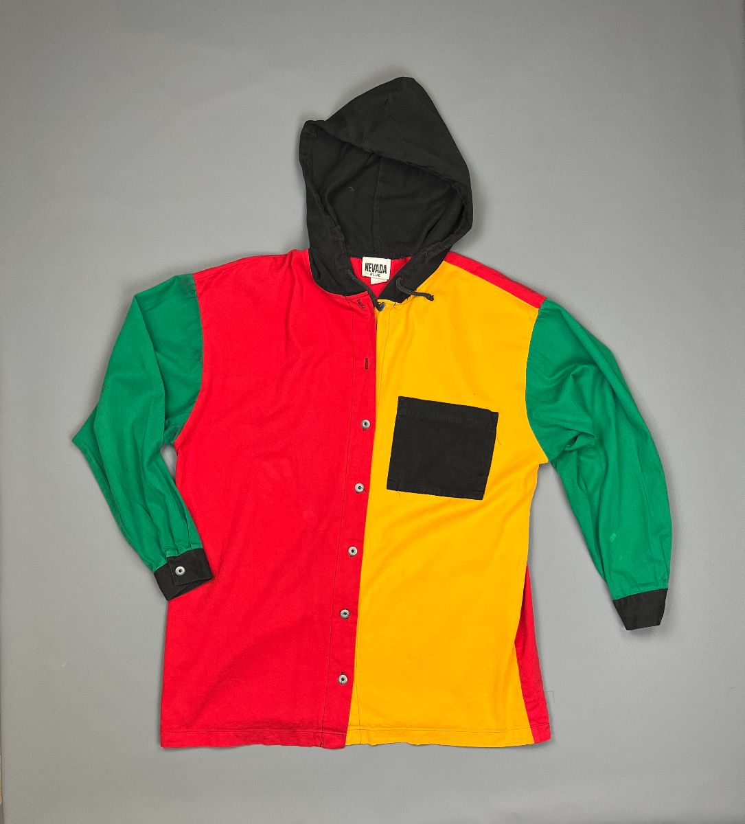 product details: AS-IS RAD 1990S COLOR BLOCK COTTON TWILL HOODED JACKET photo