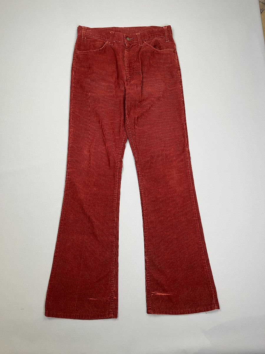 product details: AS-IS LEVIS WHITE TAB FLARED BOOT CUT CORDUROY PANTS photo