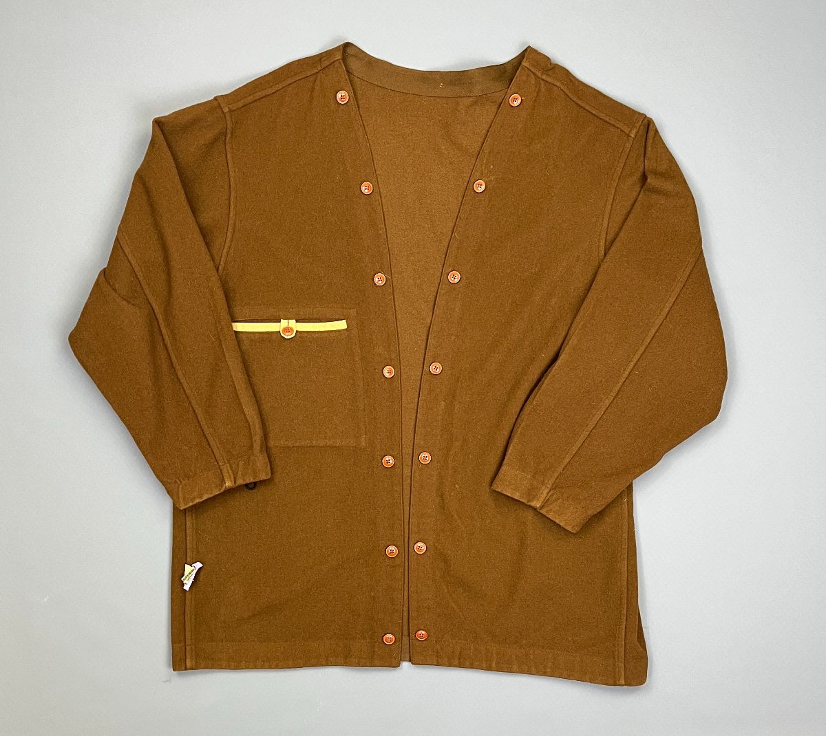 product details: 1990S WOOL BLEND FULL BUTTON AROUND JACKET LINER EXTERIOR POCKET photo