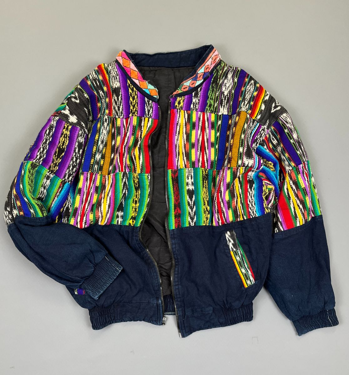 product details: 1990S MIXED TEXTILE GUATEMALAN PATCHWORK JACKET AS-IS photo
