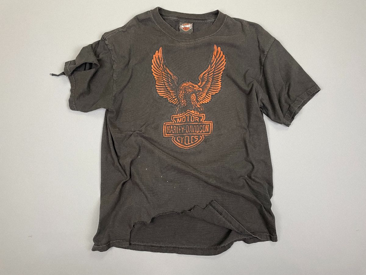 product details: FADED HARLEY DAVIDSON EAGLE AND SHIELD GRAPHIC T-SHIRT MECHANICSBURG, PA photo