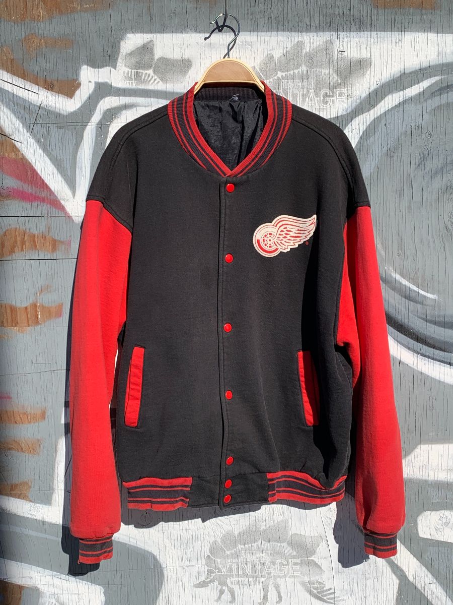 1990's DETROIT RED WINGS STARTER PULLOVER JACKET L