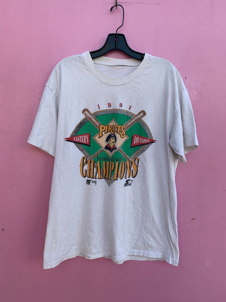 product details: 1991 PITTSBURGH PIRATES EASTERN DIVISION NATIONAL LEAGUE CHAMPIONS SINGLE STITCH TSHIRT photo