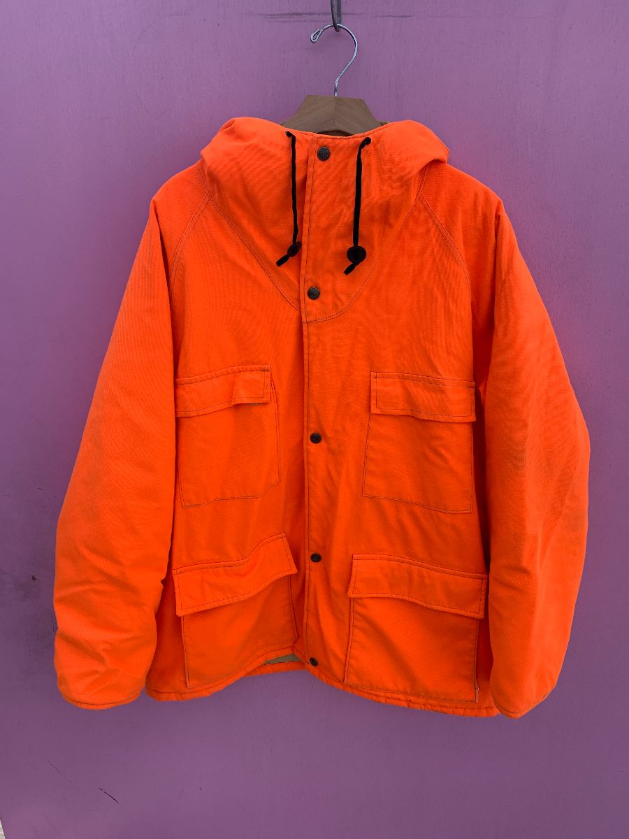 Dayglow Neon Orange Hooded Hunting Jacket | Boardwalk Vintage