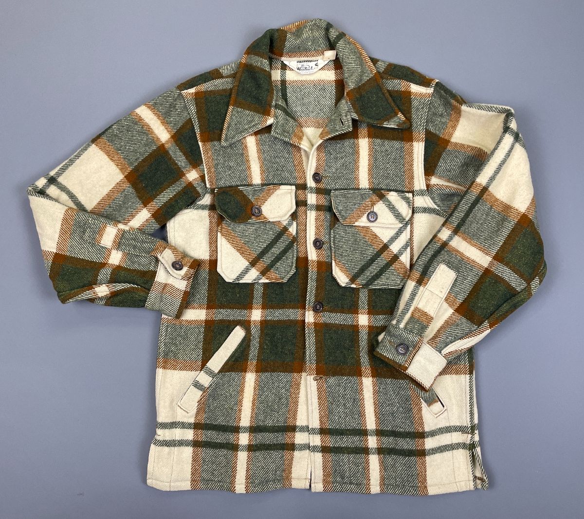 product details: HEAVY WOOL PLAID DESIGN FLANNEL STYLE JACKET AS-IS photo