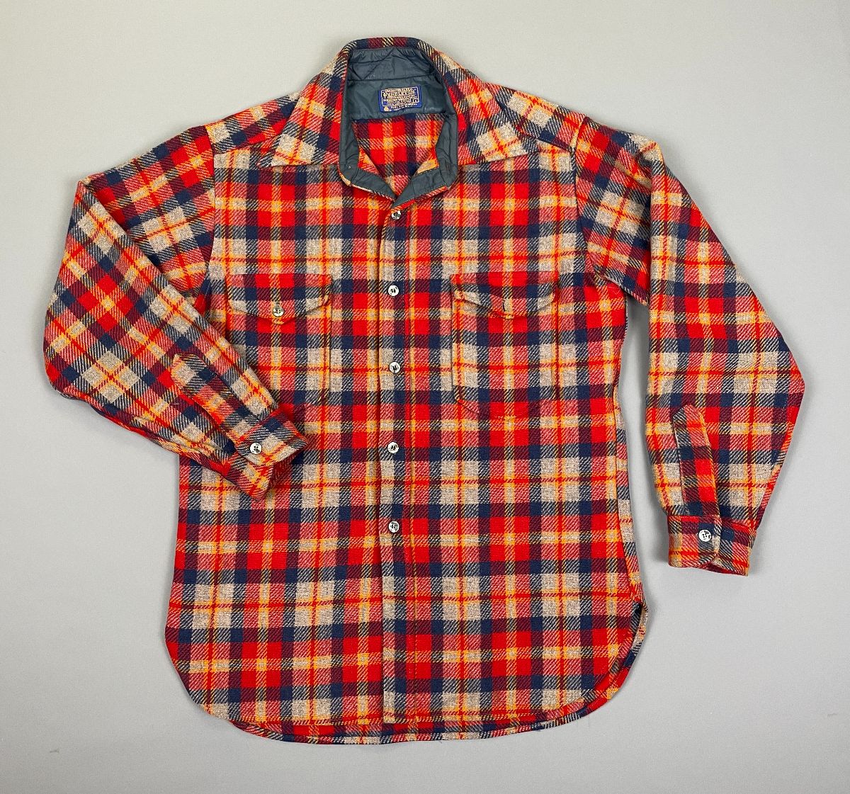 product details: BRIGHT AND VIBRANT PENDLETON WOOL FLANNEL SHIRT photo