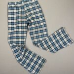 *AS-IS* 1970S PLAID FLARED TROUSERS SMALL FIT AS-IS